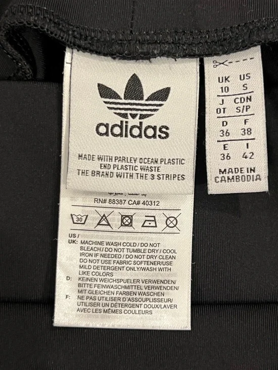 adidas Black Athletic Shorts with White 3-Stripes - Picture 3 of 3